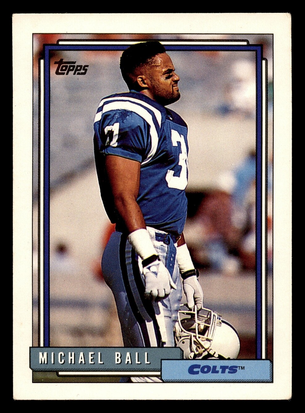 1992 Topps Michael Ball Colts Football Card #399 Vintage Sports Card